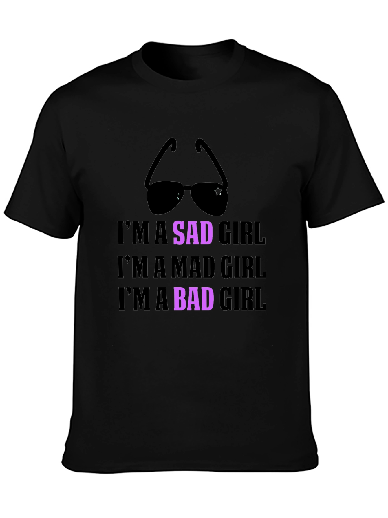 Im a Sad Girl Black Graphic Tee
