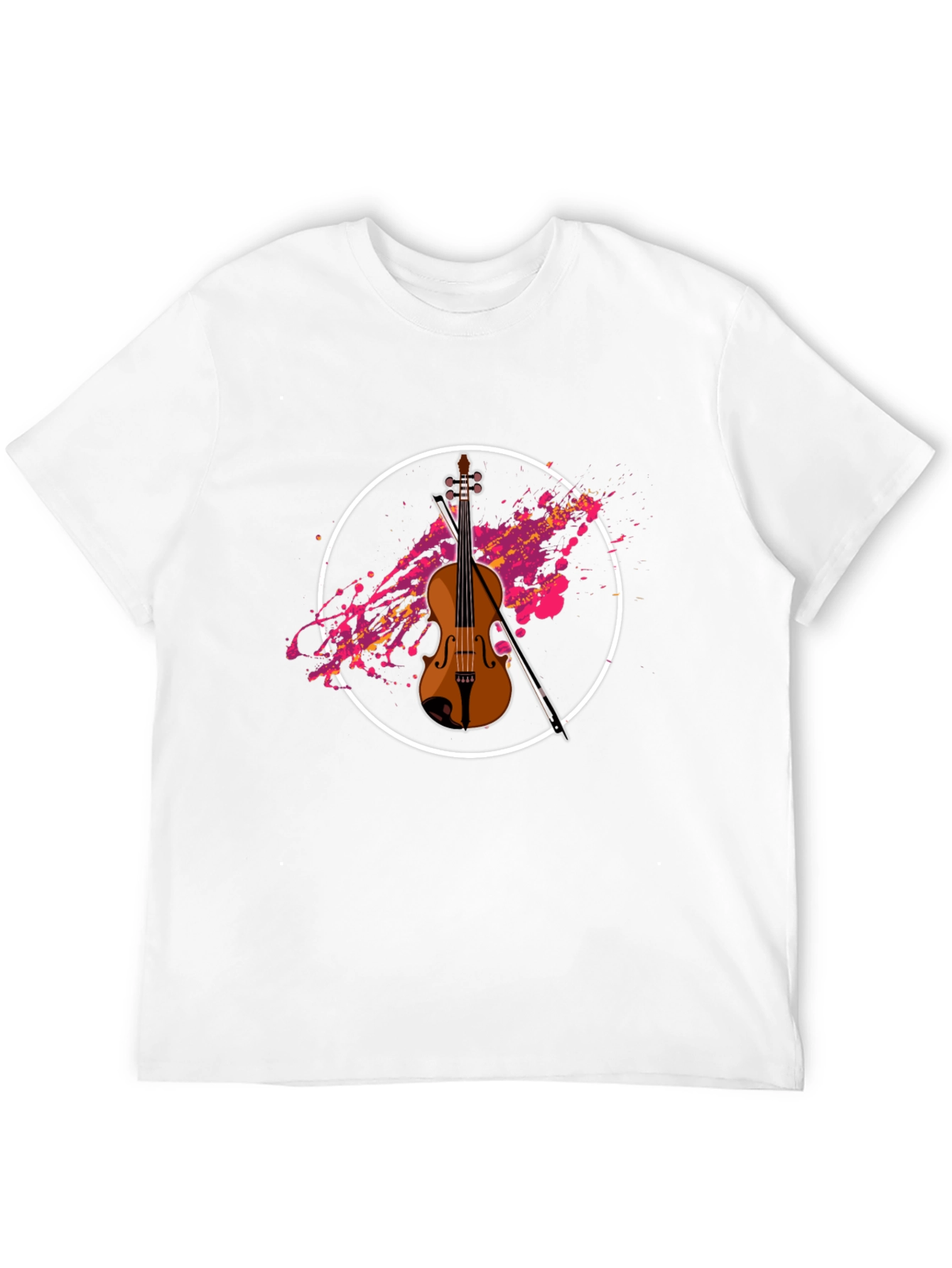 Violin Graphic Black T-Shirt