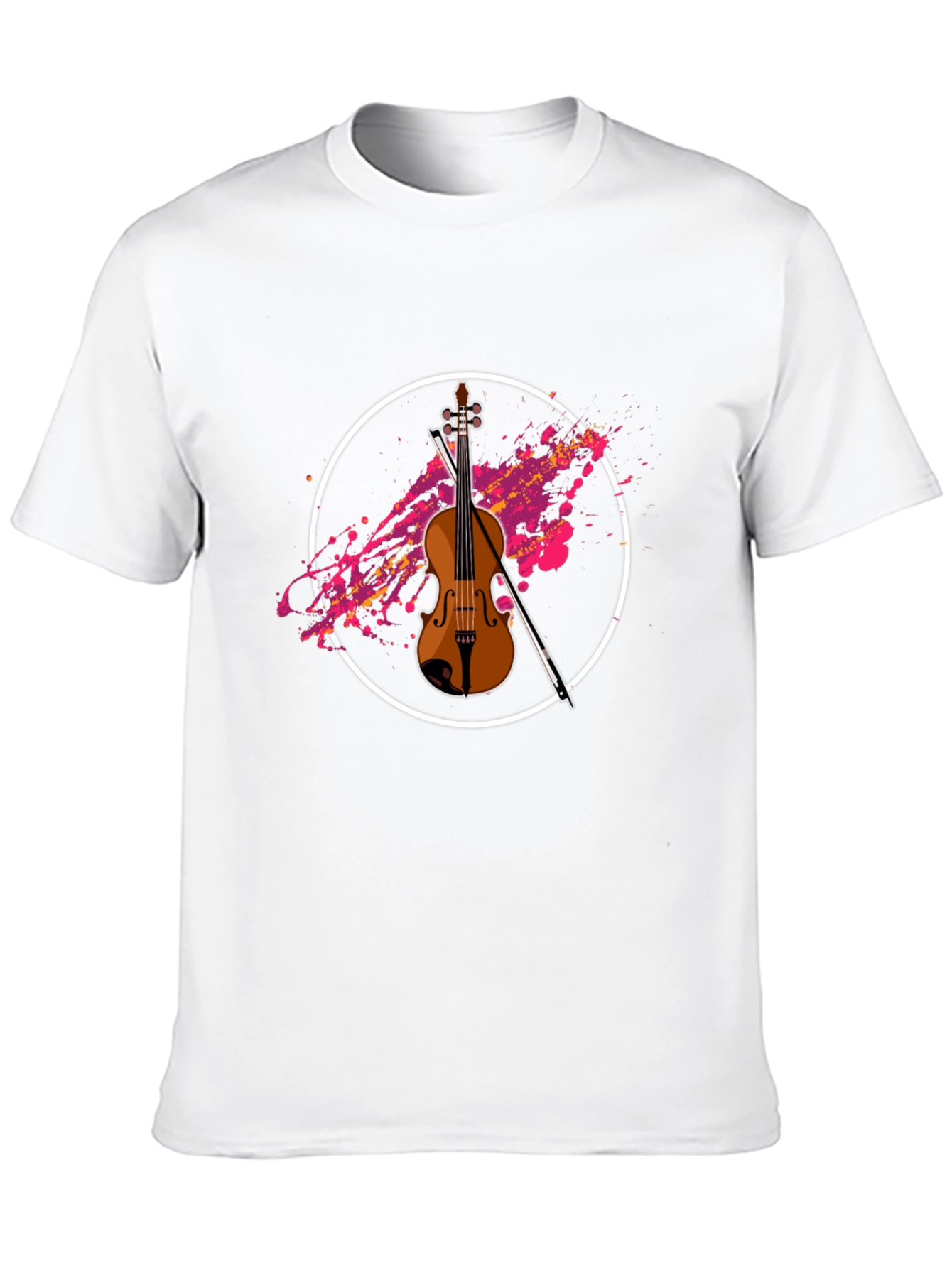 Violin Graphic Black T-Shirt