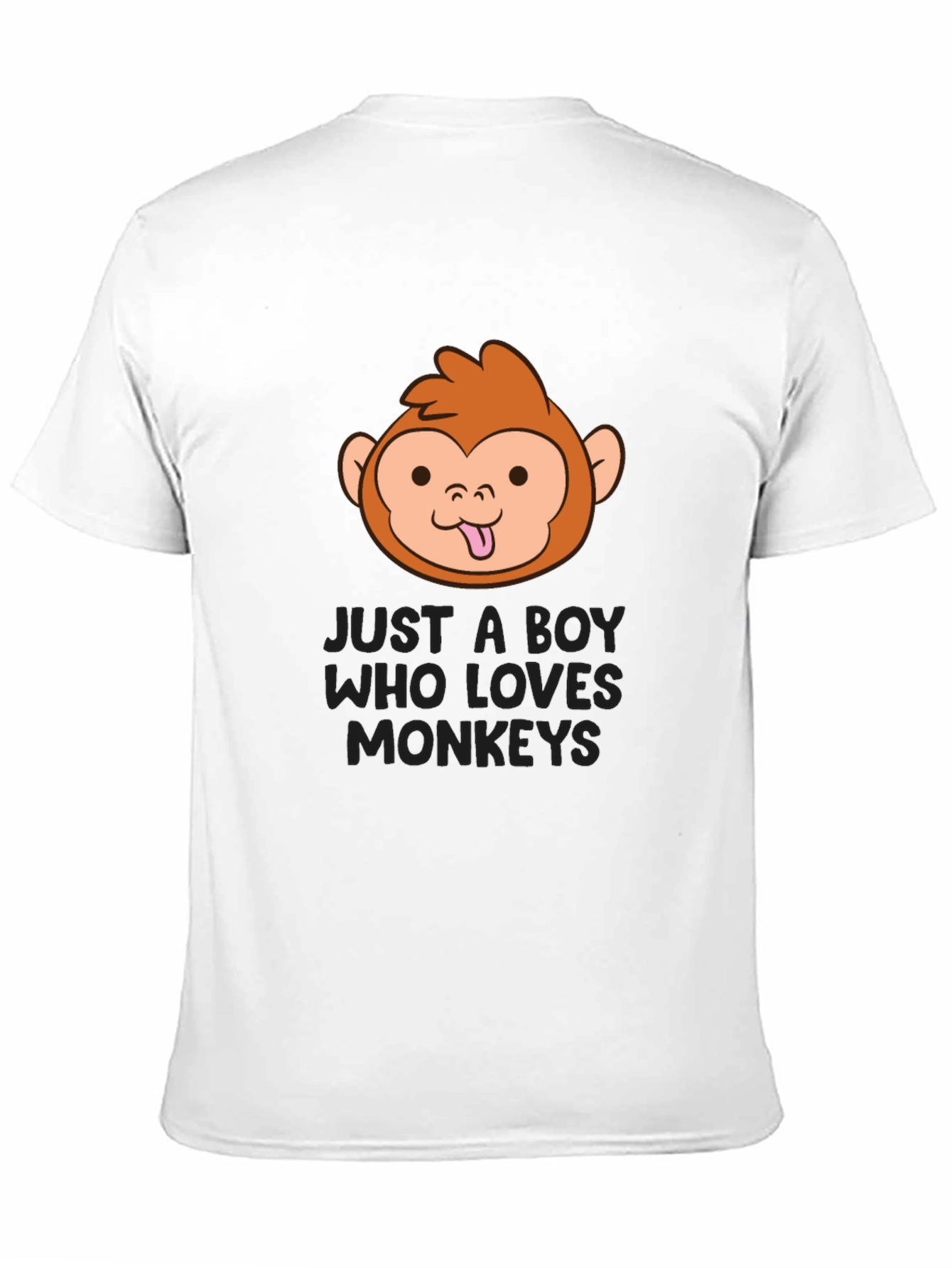Funny Monkey Lover Boys Black T-Shirt