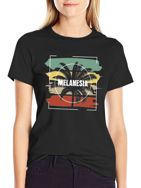 Melanesia Palm Tree T-Shirt - Vintage Style