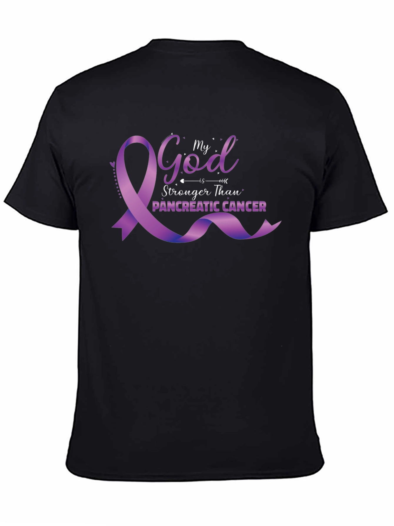 My God Stronger Pancreatic Cancer T-Shirt
