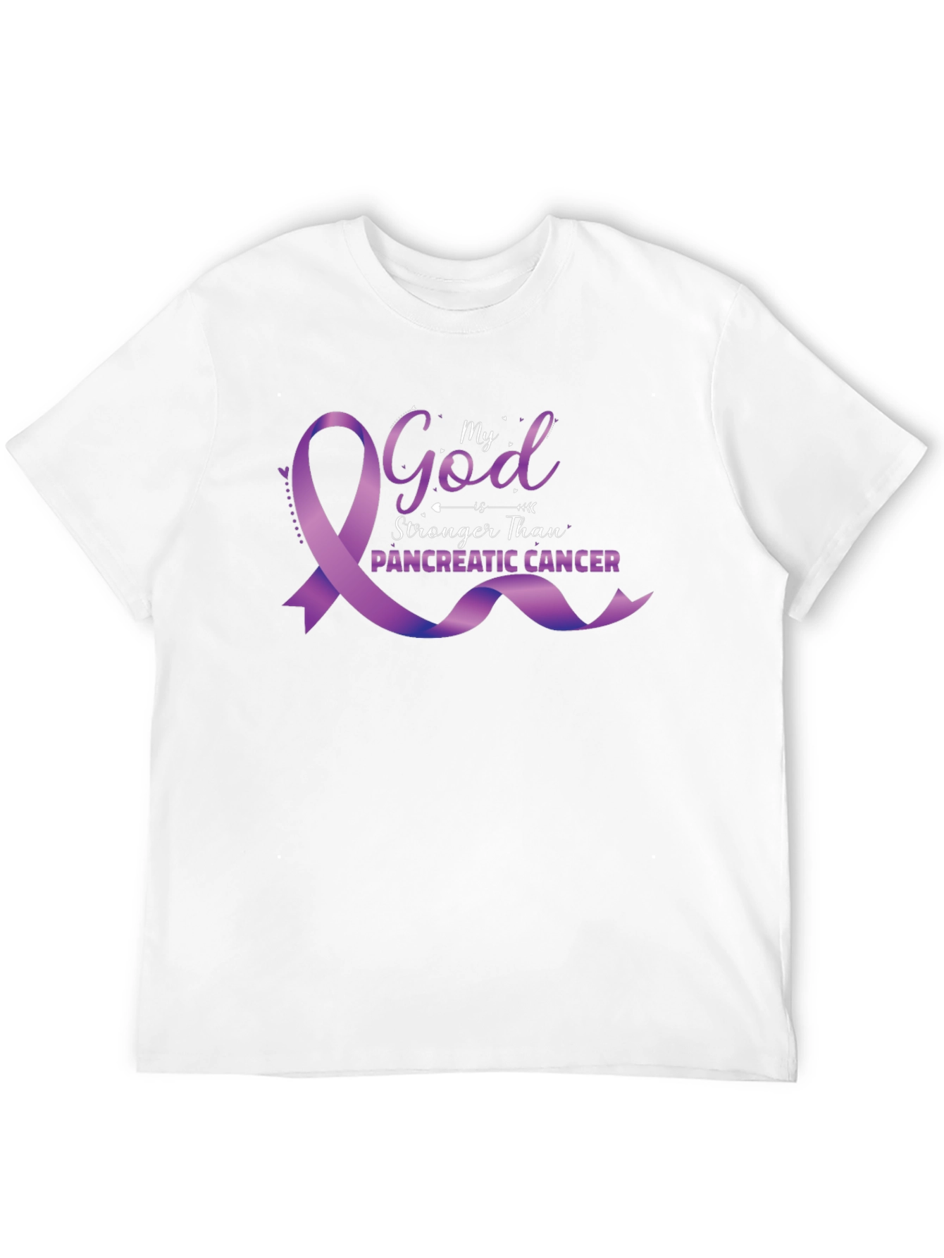 My God Stronger Pancreatic Cancer T-Shirt