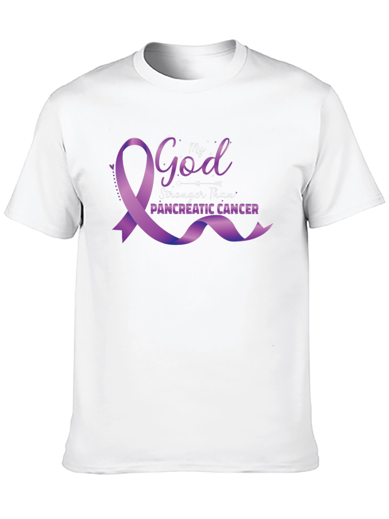 My God Stronger Pancreatic Cancer T-Shirt