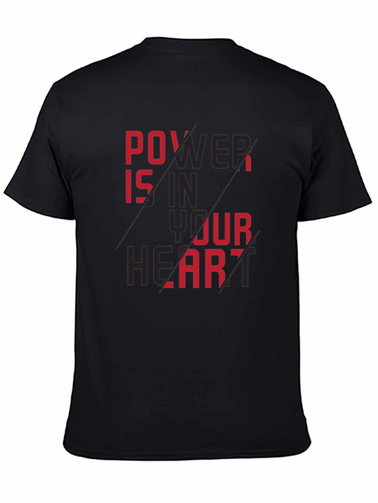 Power Is In Your Heart Graphic Tee - Black