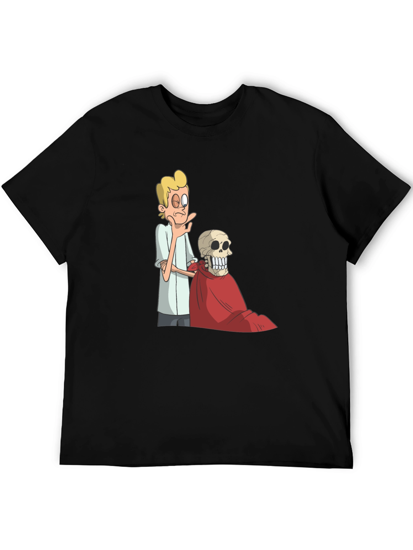 Funny Cartoon Graphic Black T-Shirt