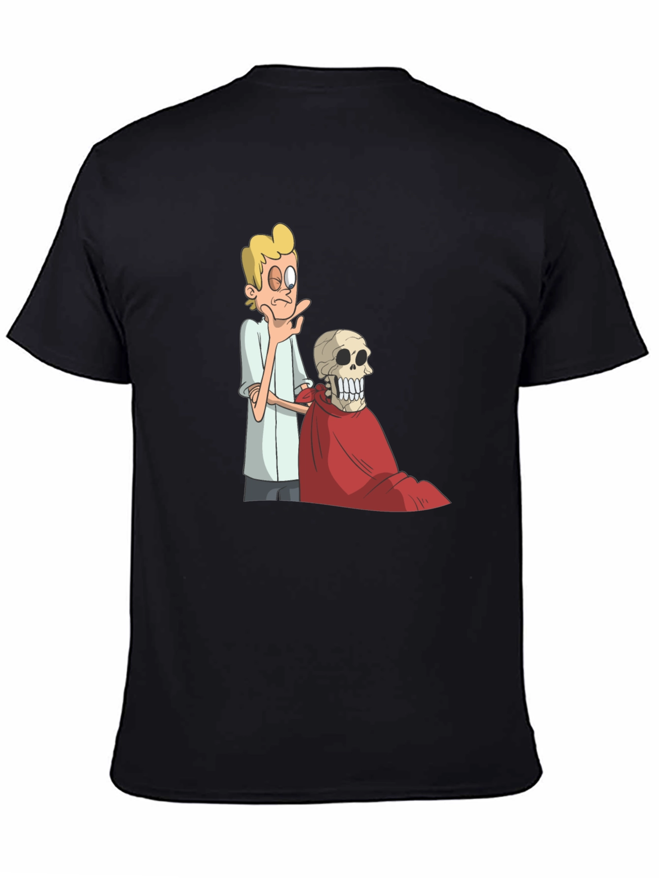 Funny Cartoon Graphic Black T-Shirt