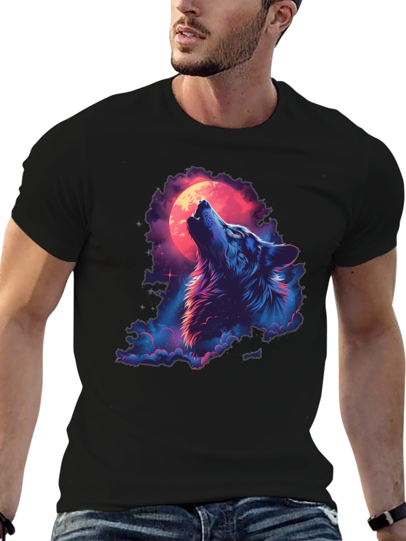 Wolf Moon Graphic Tee - Midnight Howl T-Shirt