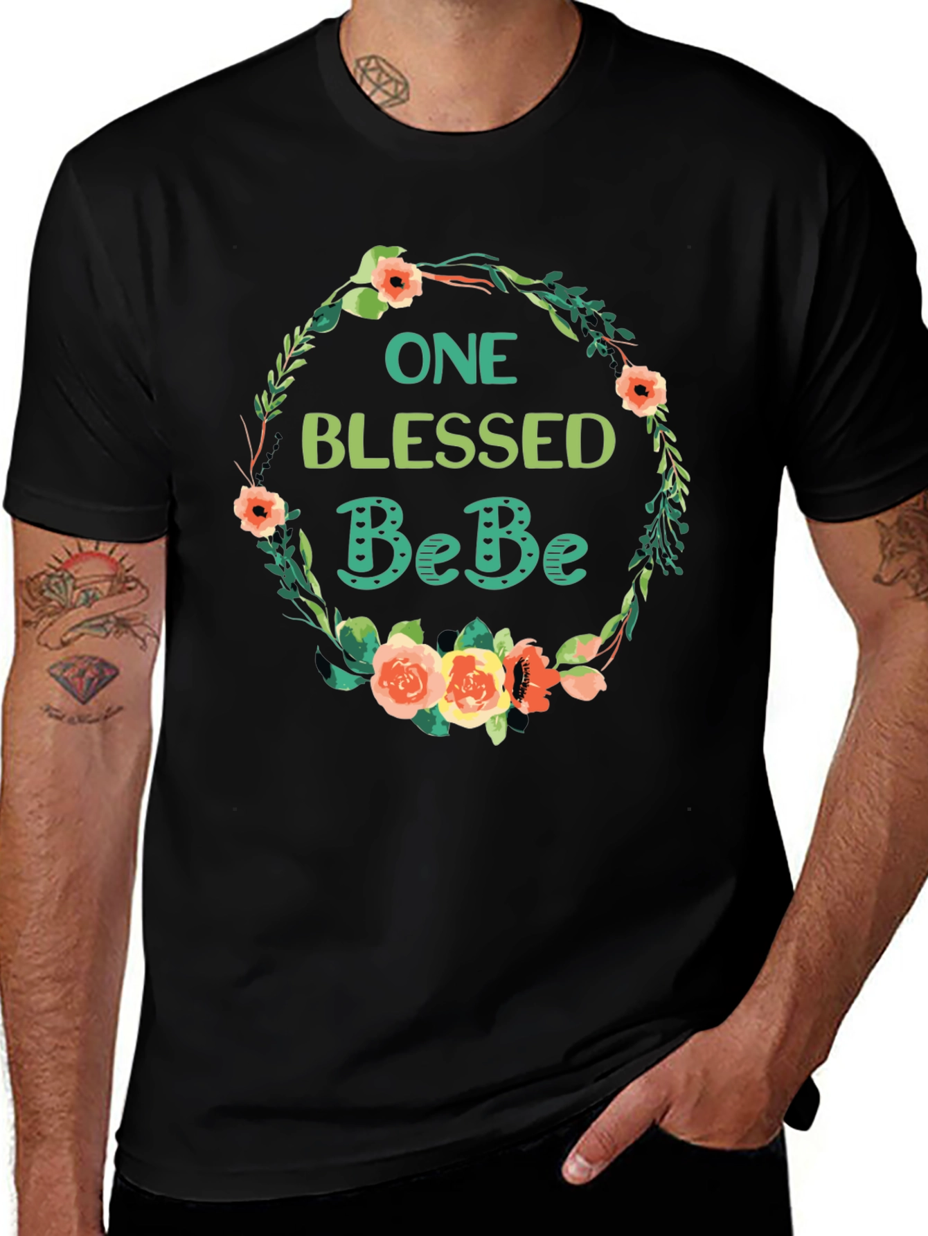 One Blessed BeBe Floral T-Shirt - Soft Cotton