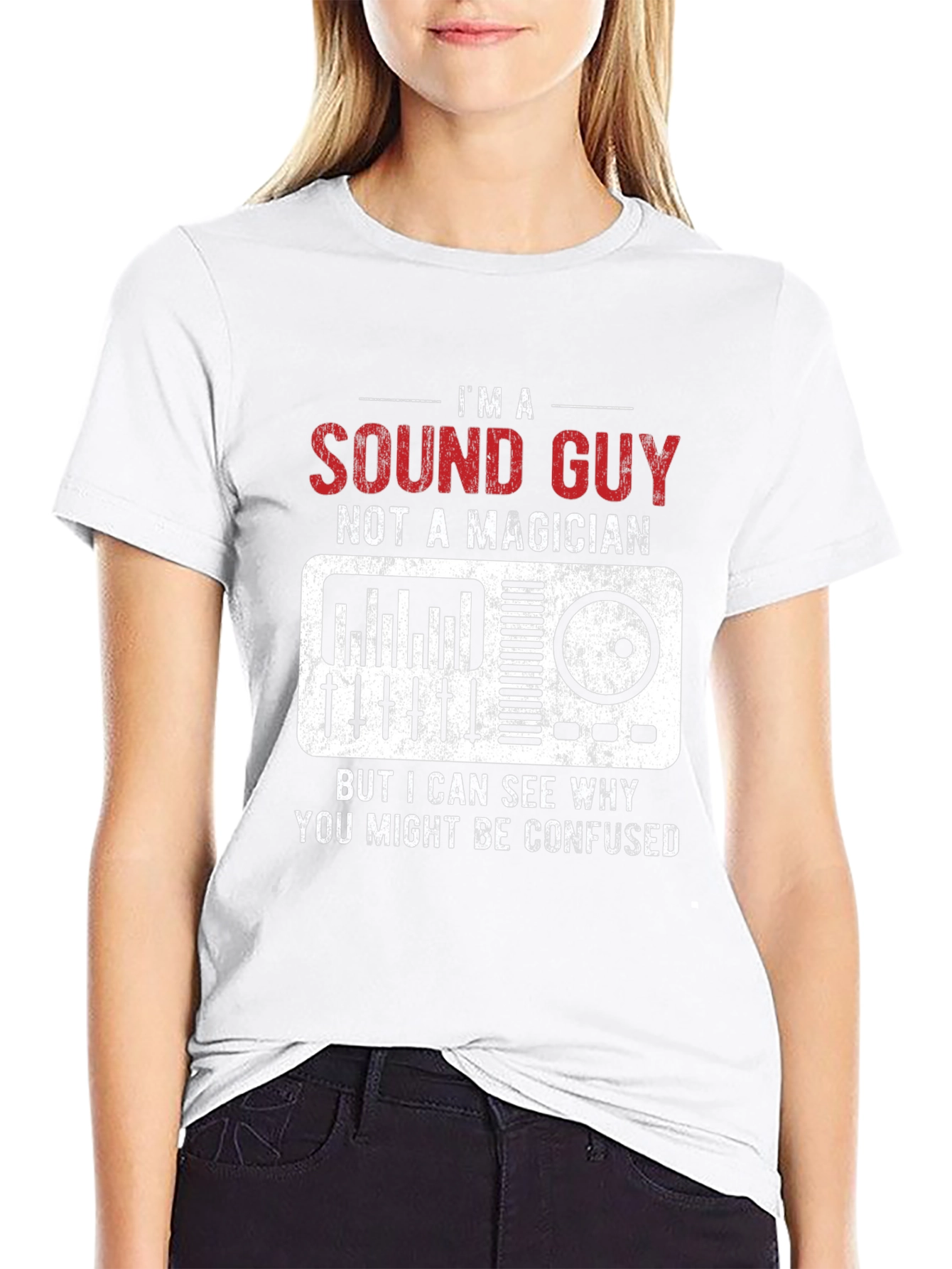 Sound Guy Not A Magician Graphic T-Shirt