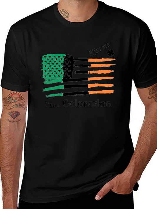 Colorado Irish Flag T-Shirt - Kiss Me Im a Coloradan!