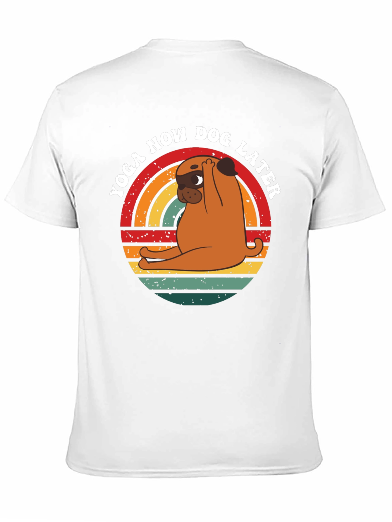 Yoga Now Dog Later T-Shirt – Funny Pug Yoga Graphic Tee