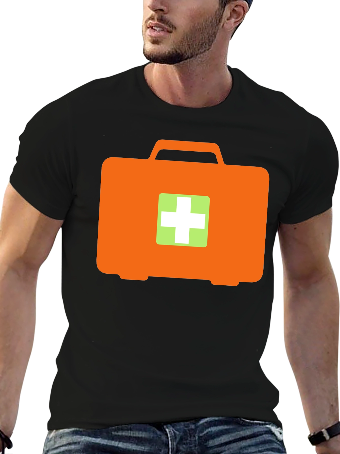 First Aid Kit T-Shirt - Black Medical Graphic Tee