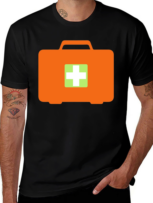 First Aid Kit T-Shirt - Black Medical Graphic Tee