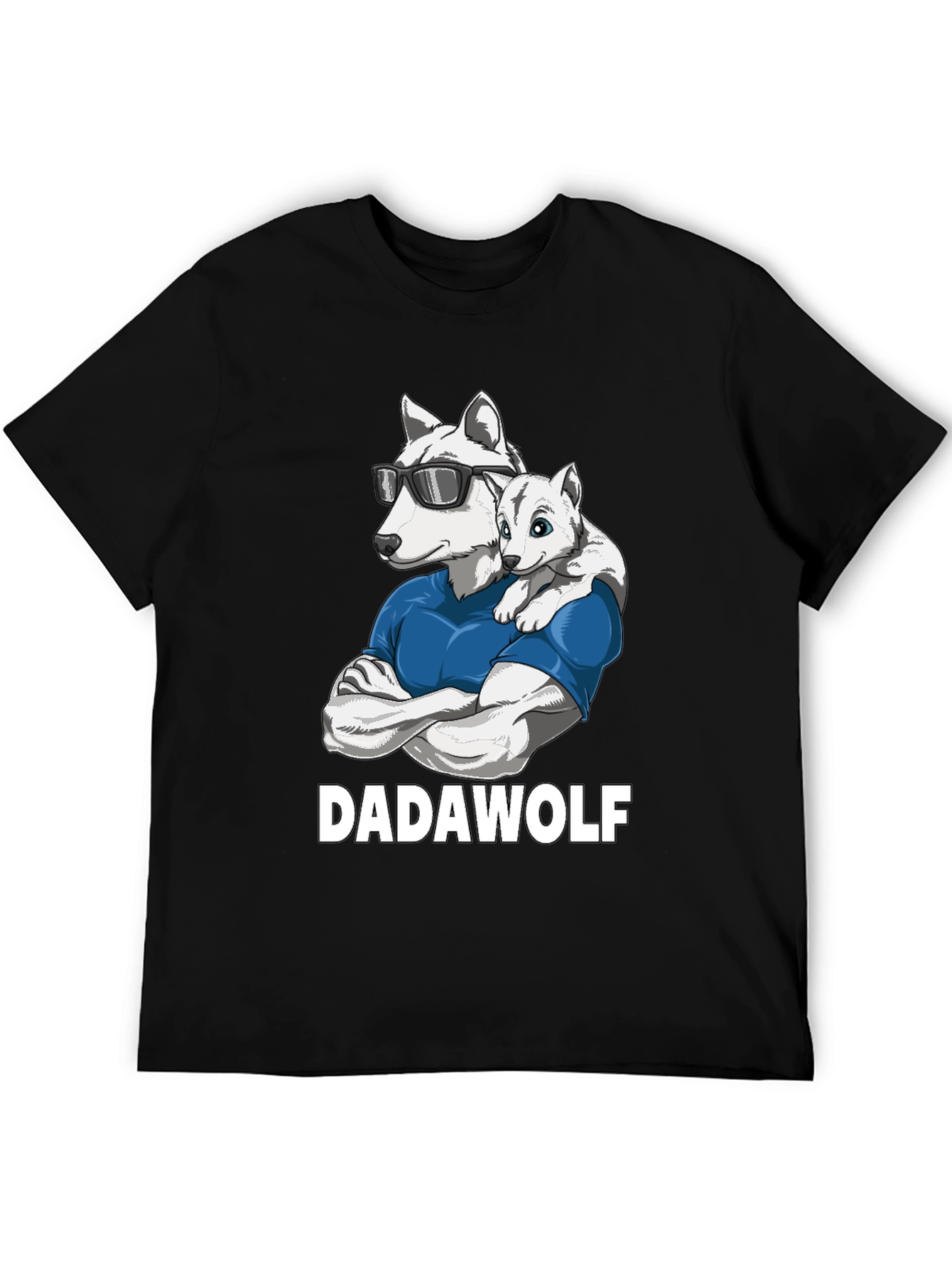 Dadawolf Graphic Tee - Cool Wolf Dad Shirt