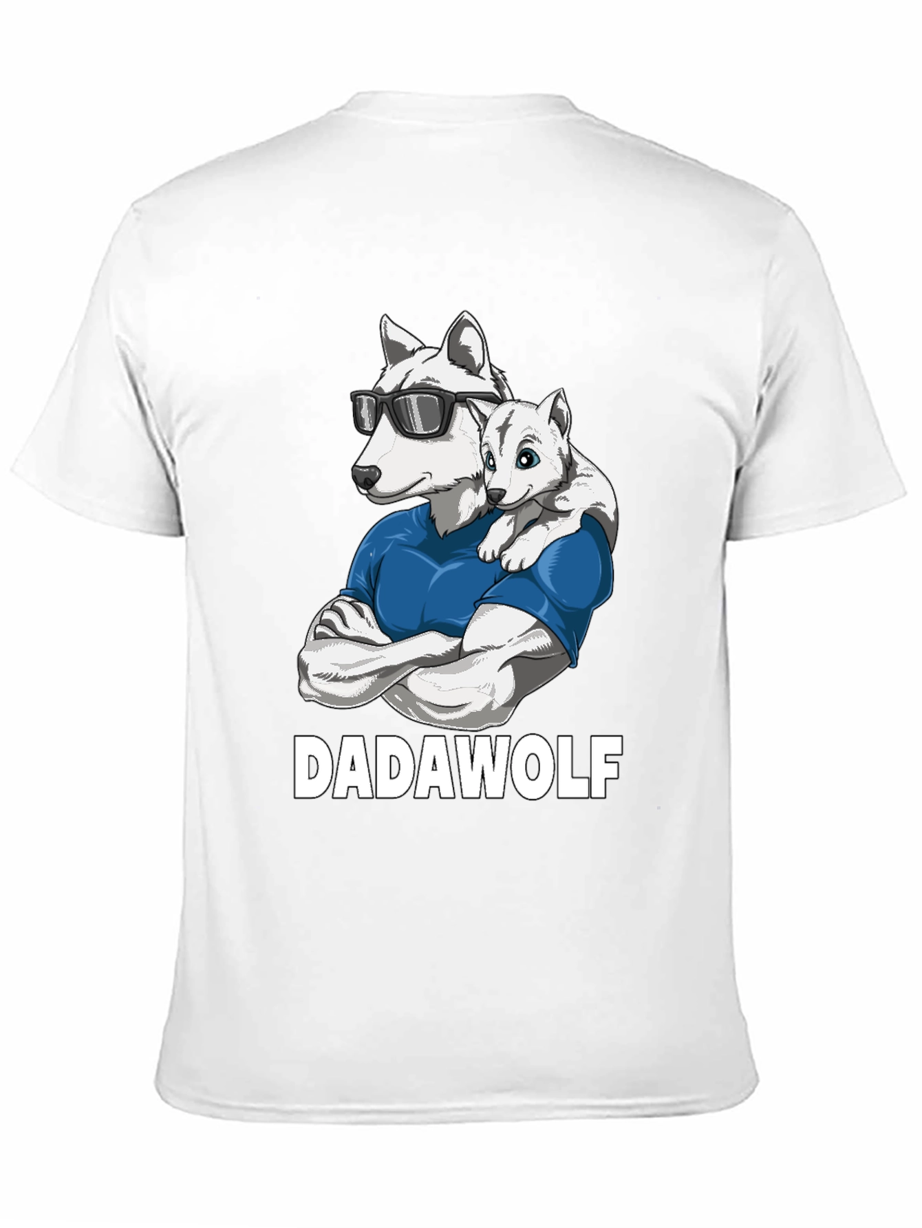 Dadawolf Graphic Tee - Cool Wolf Dad Shirt