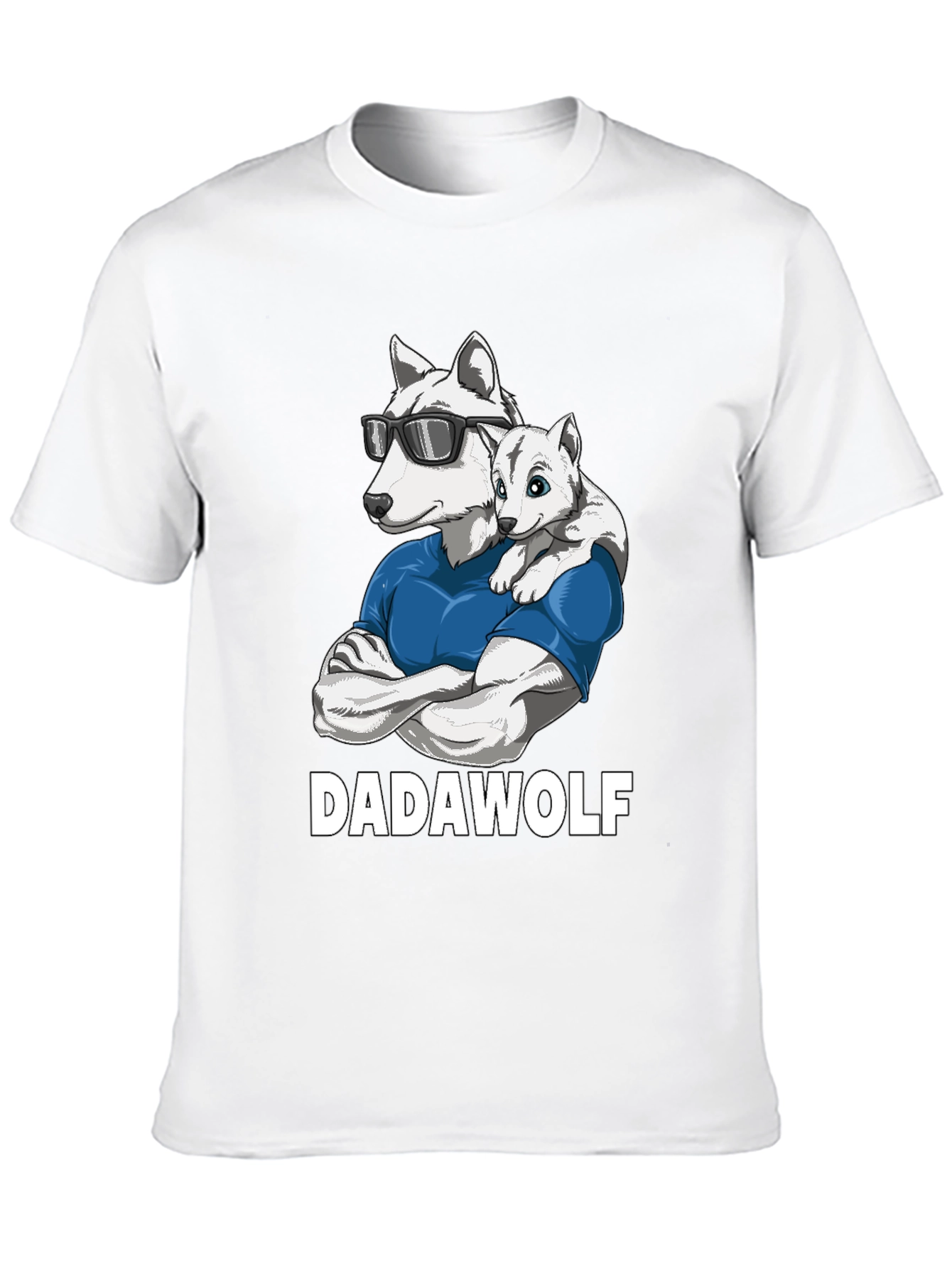 Dadawolf Graphic Tee - Cool Wolf Dad Shirt