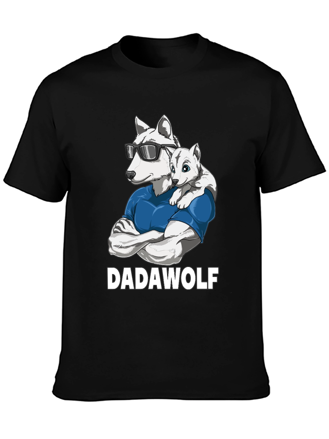 Dadawolf Graphic Tee - Cool Wolf Dad Shirt