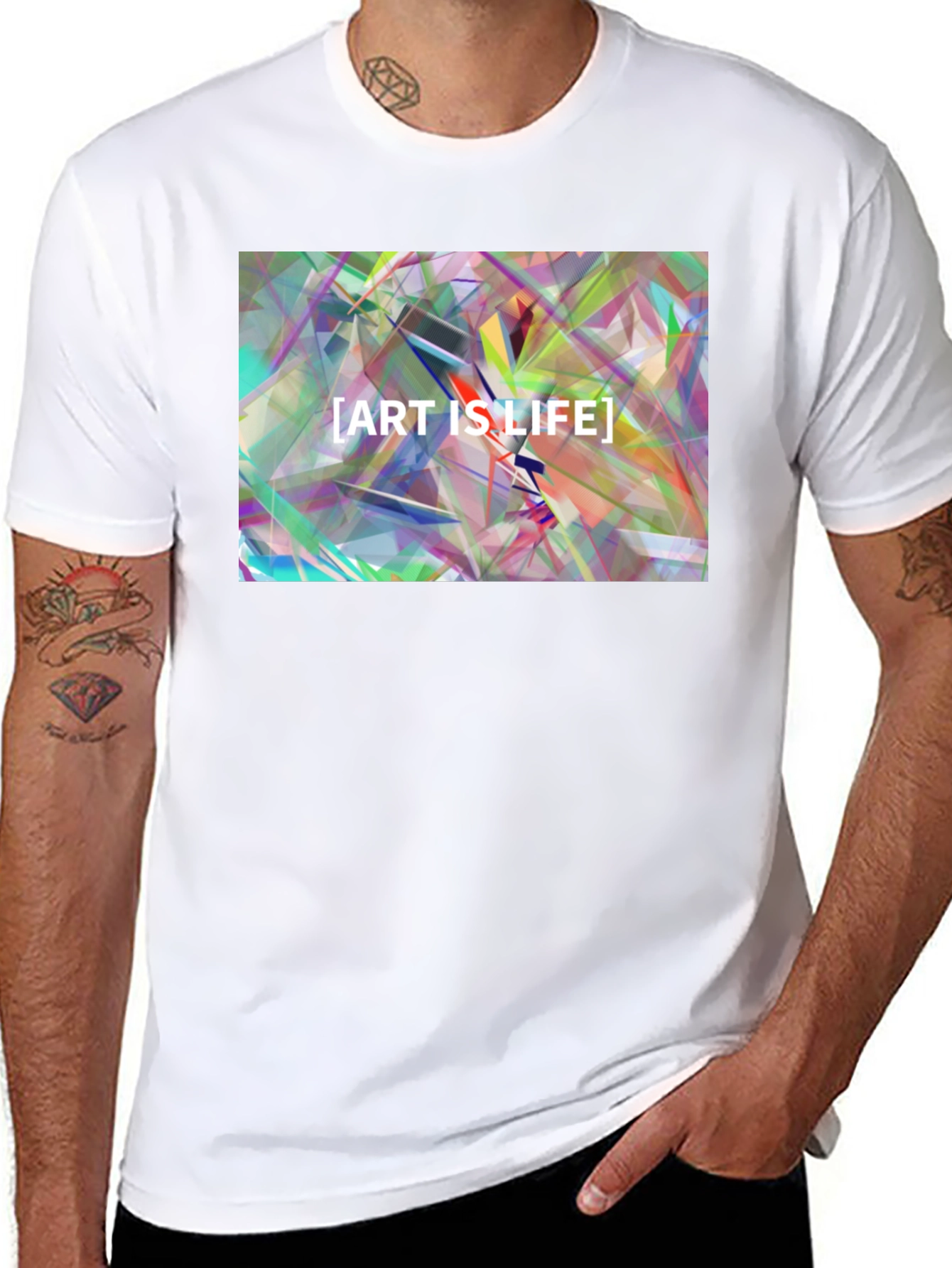 Art is Life Abstract T-Shirt - Modern Graphic Tee