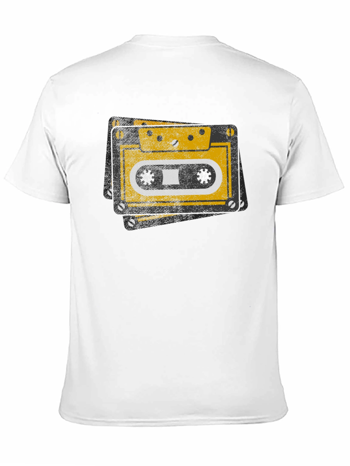 Retro Cassette Tape Graphic T-Shirt - Black