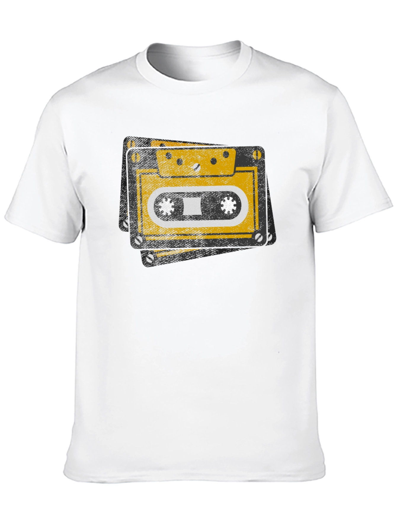 Retro Cassette Tape Graphic T-Shirt - Black