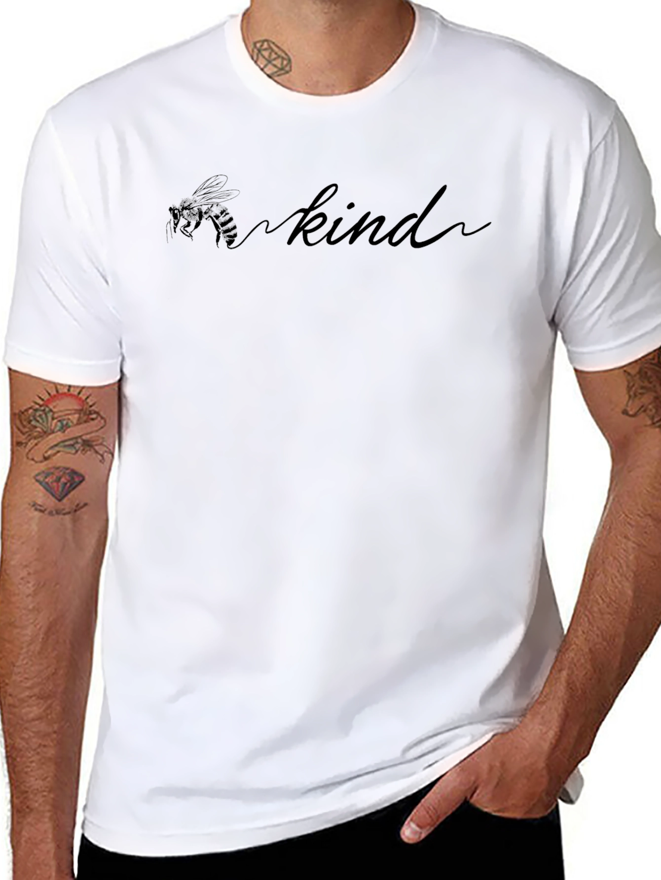 Bee Kind Graphic Tee - Soft Cotton Blend Shirt