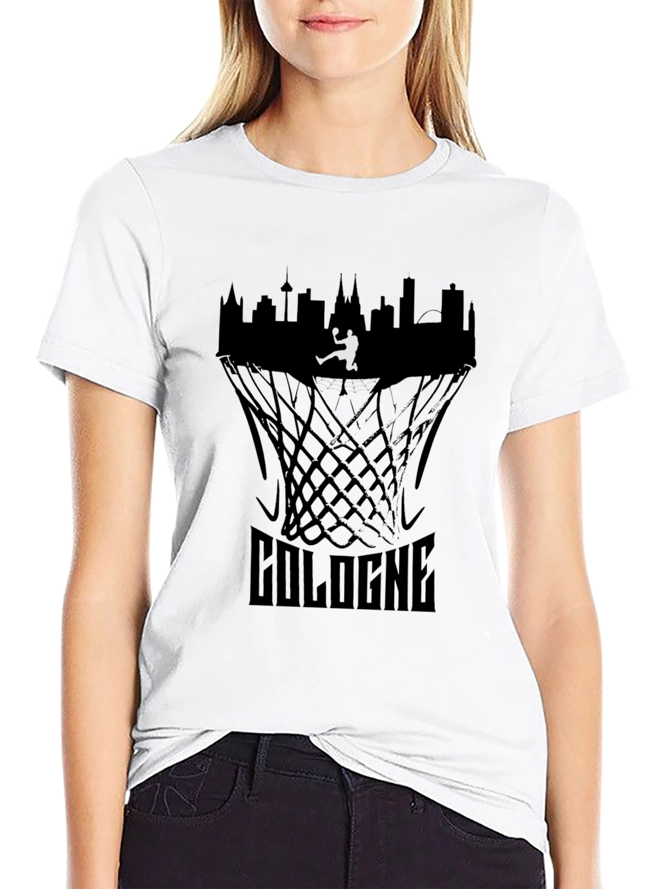 Cologne Basketball T-Shirt - City Skyline Graphic Tee
