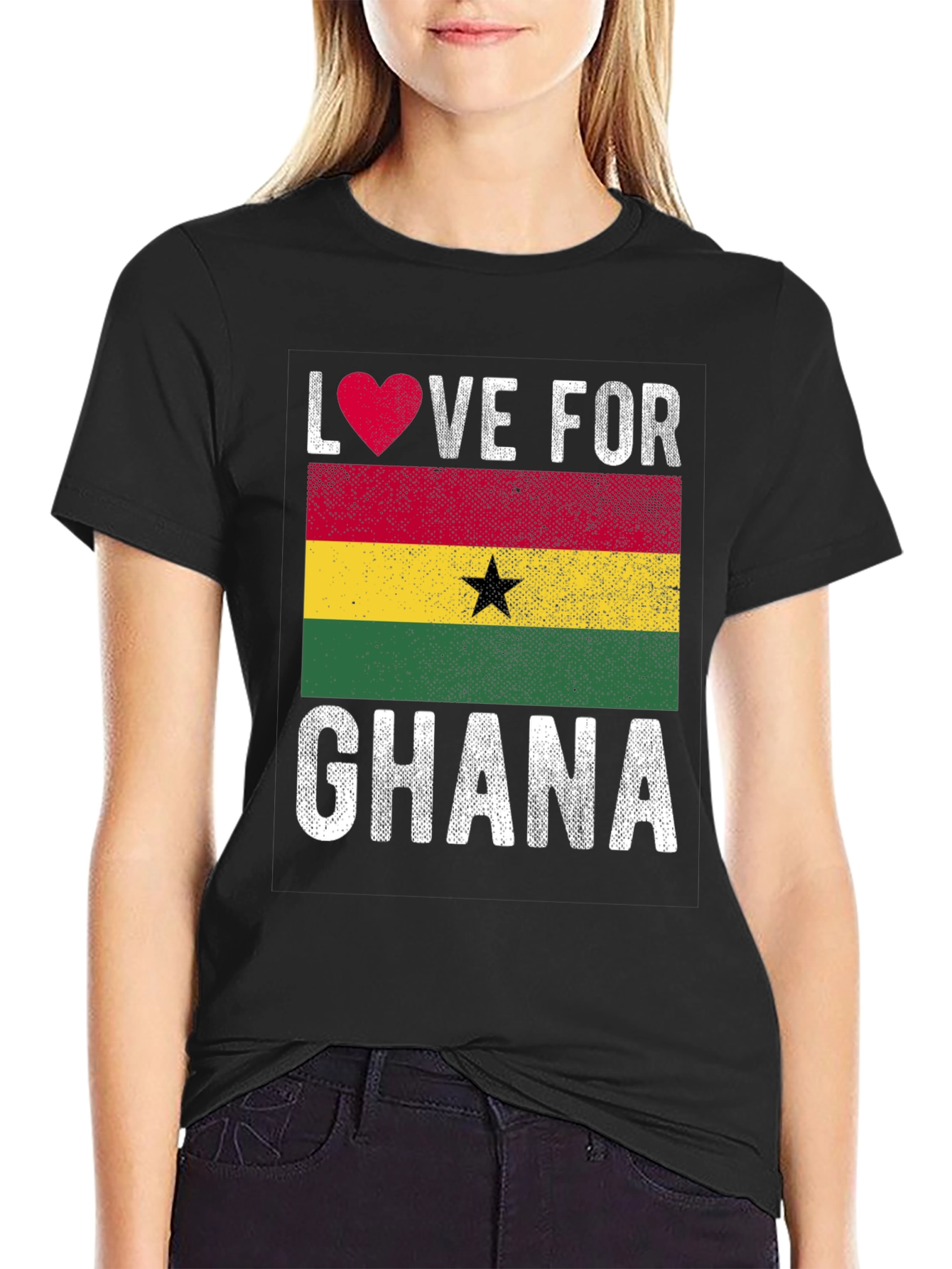 Ghana Love T-Shirt - Patriotic Ghana Flag Tee