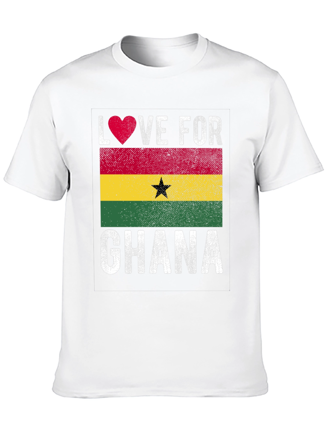Ghana Love T-Shirt - Patriotic Ghana Flag Tee