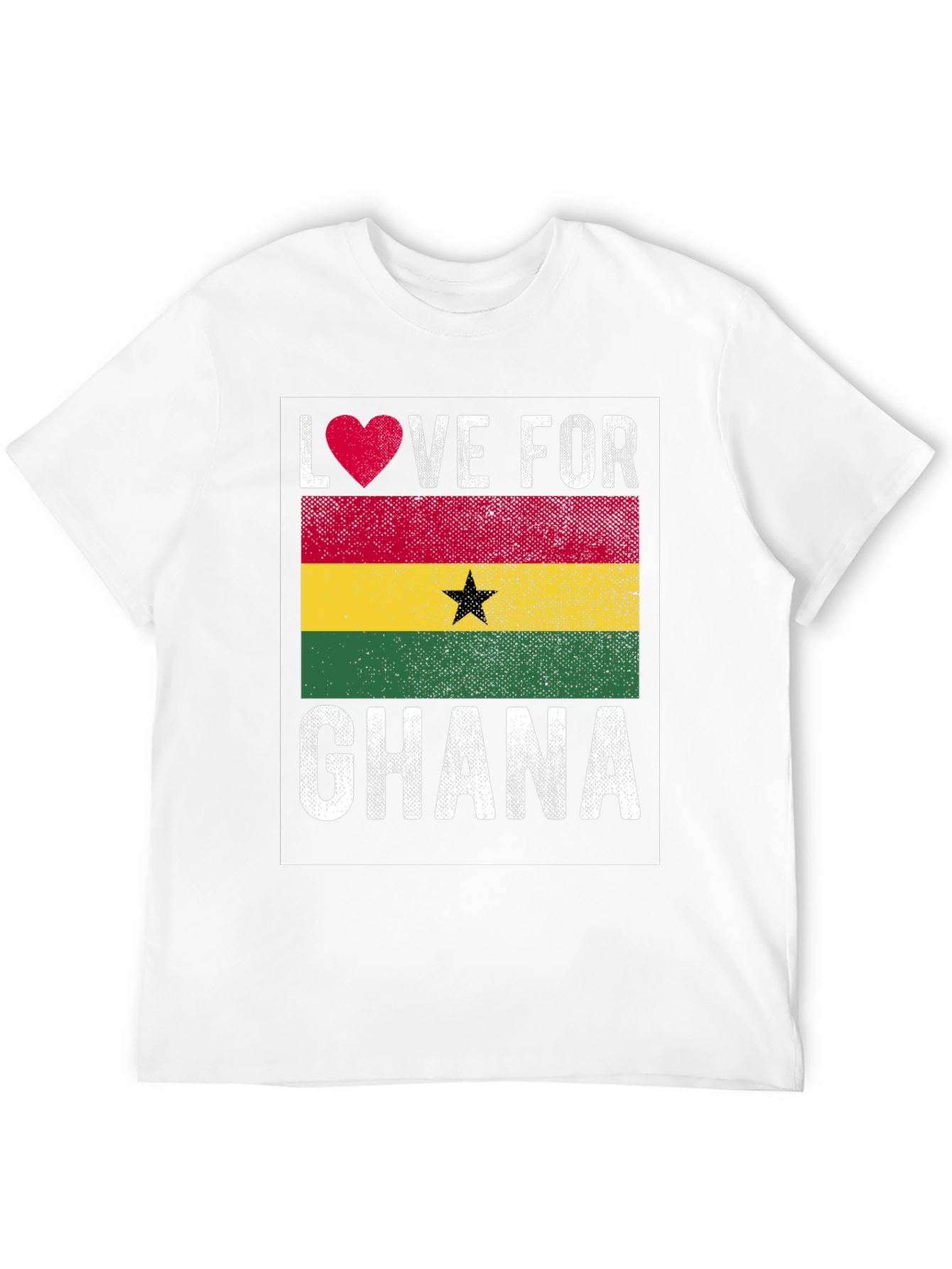 Ghana Love T-Shirt - Patriotic Ghana Flag Tee