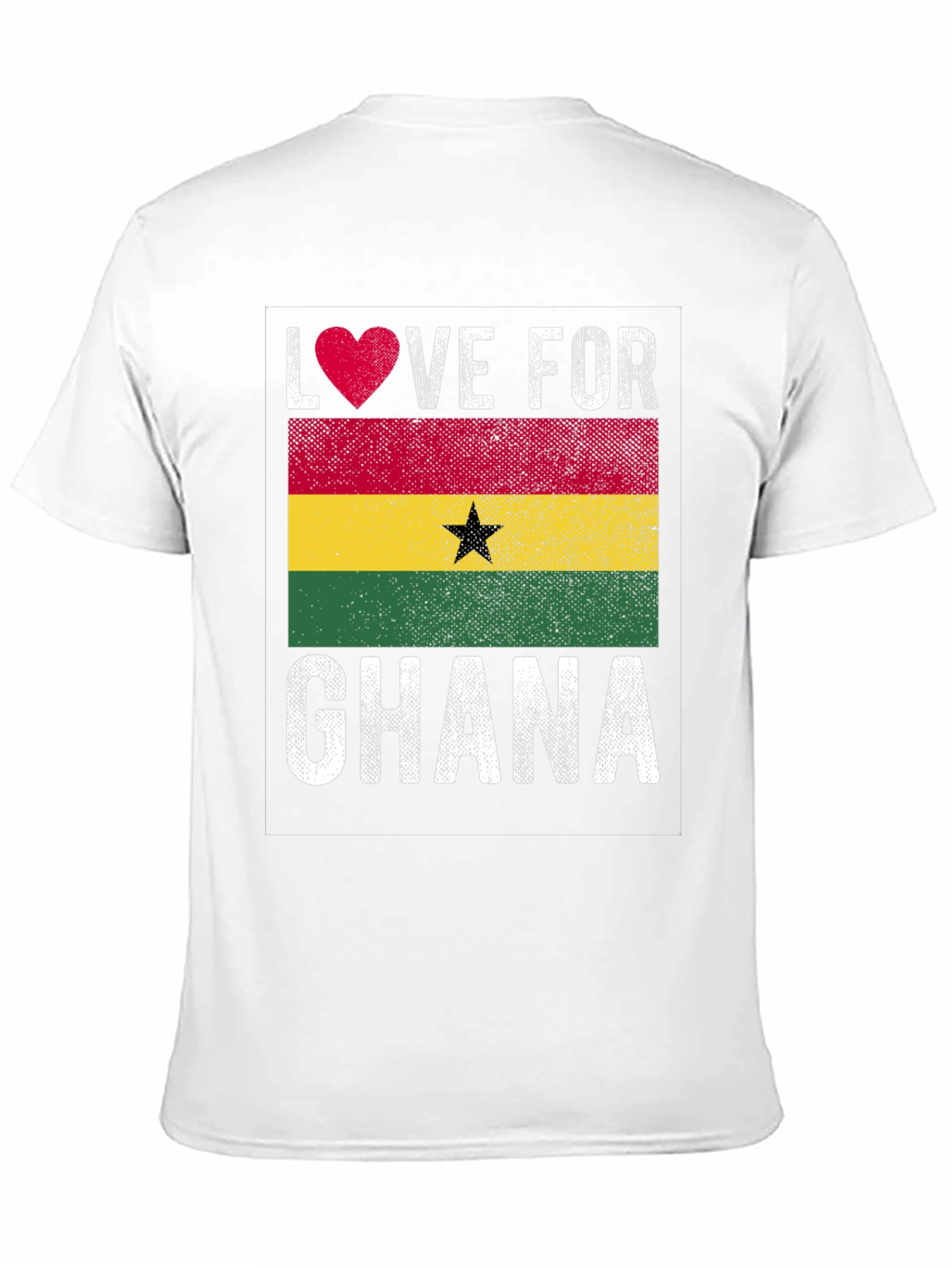 Ghana Love T-Shirt - Patriotic Ghana Flag Tee