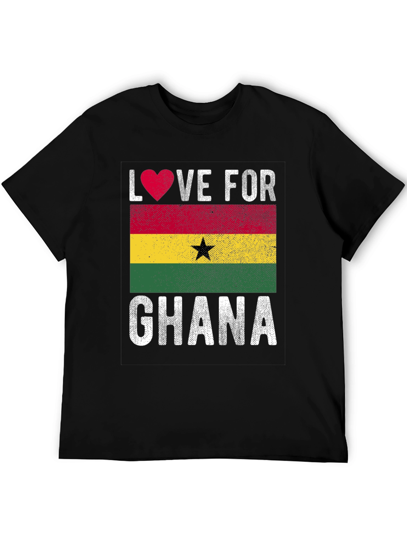 Ghana Love T-Shirt - Patriotic Ghana Flag Tee