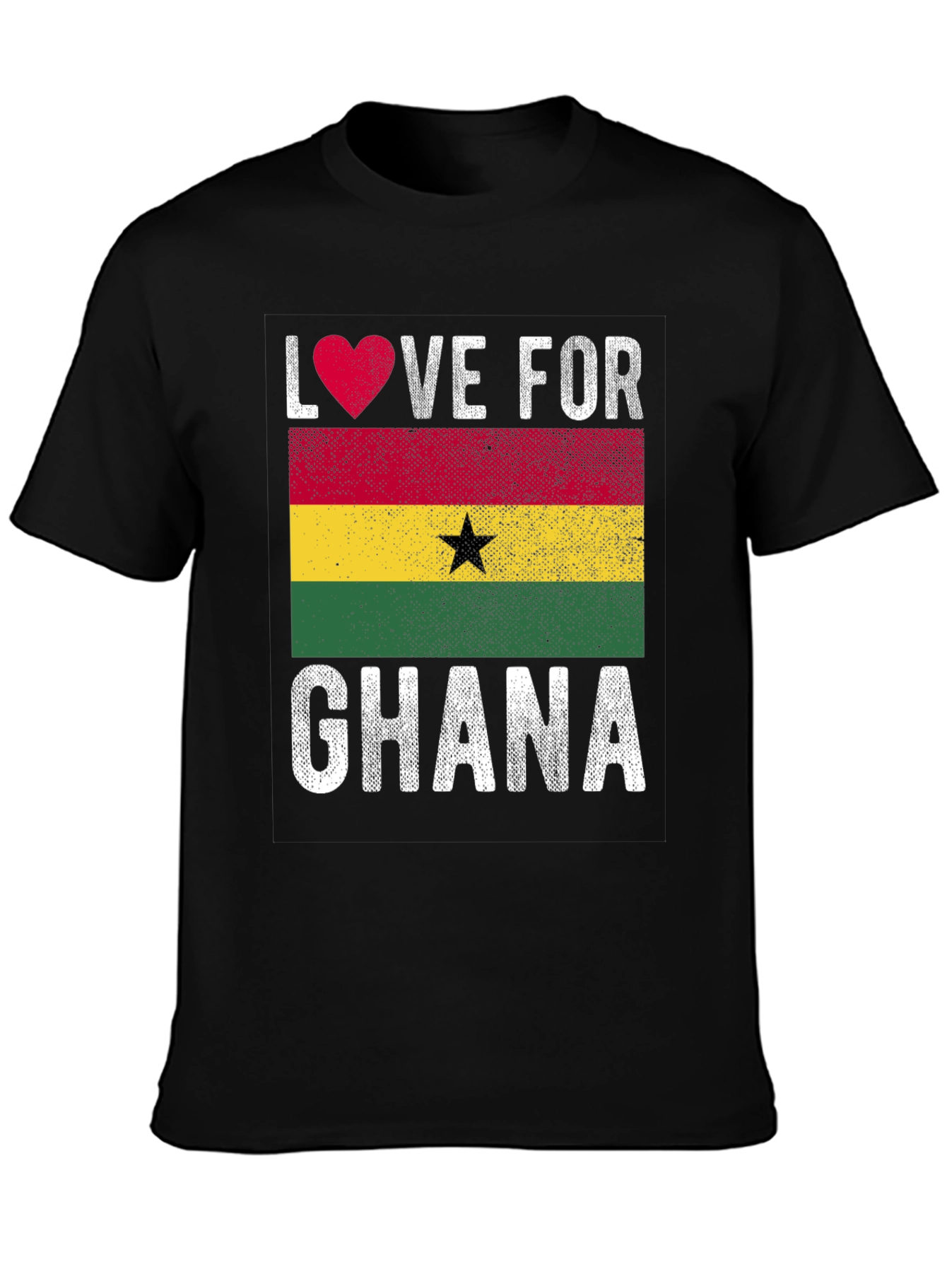 Ghana Love T-Shirt - Patriotic Ghana Flag Tee