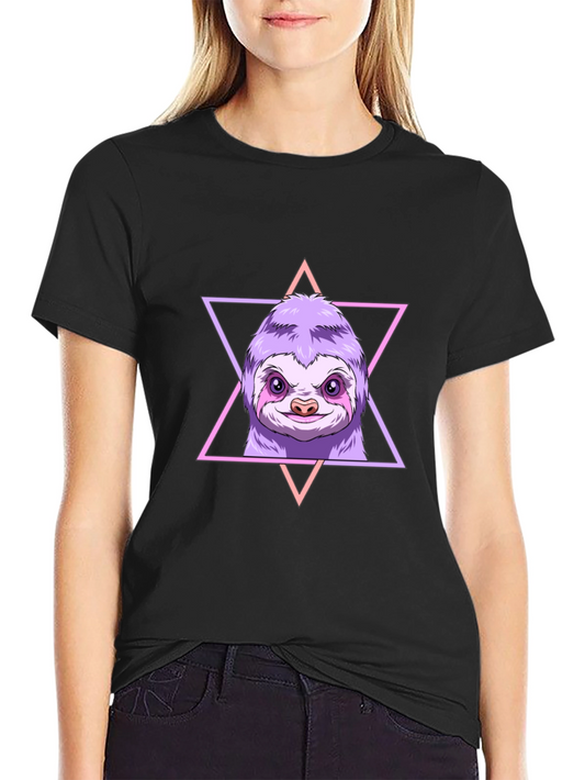 Sloth Graphic Tee - Relaxed Style