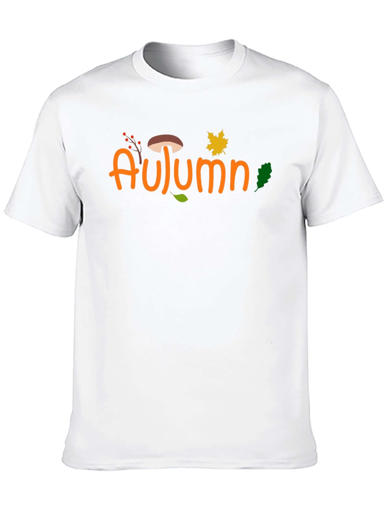 Autumn Graphic Print Black T-Shirt