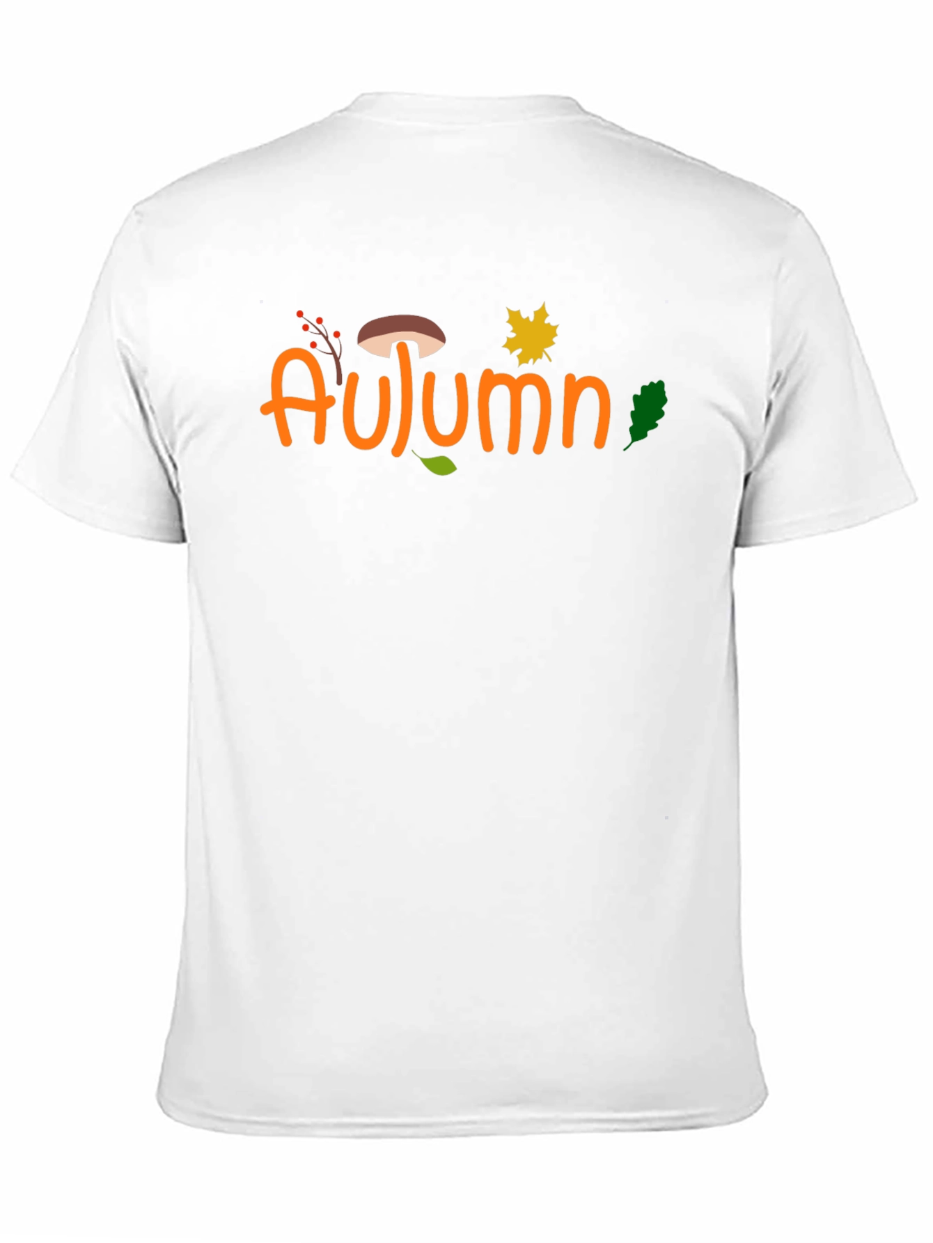 Autumn Graphic Print Black T-Shirt