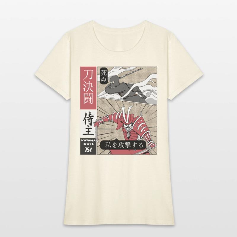 Samurai Vs shinobi Warrior Comic Strip style