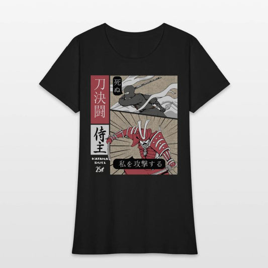 Samurai Vs shinobi Warrior Comic Strip style