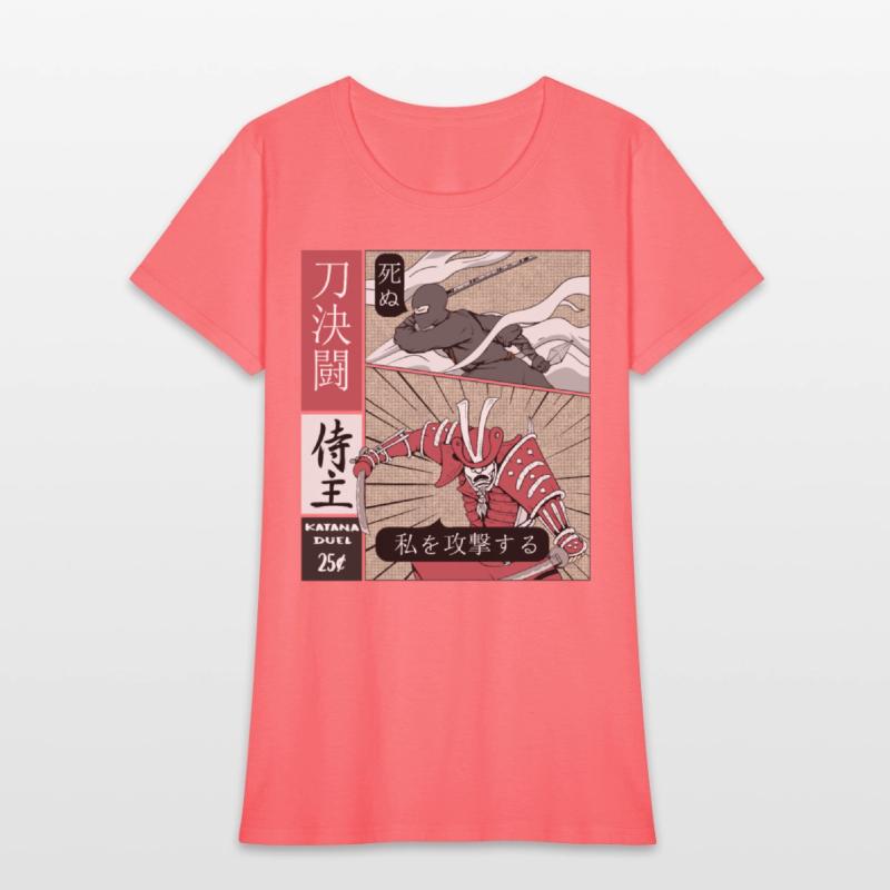 Samurai Vs shinobi Warrior Comic Strip style