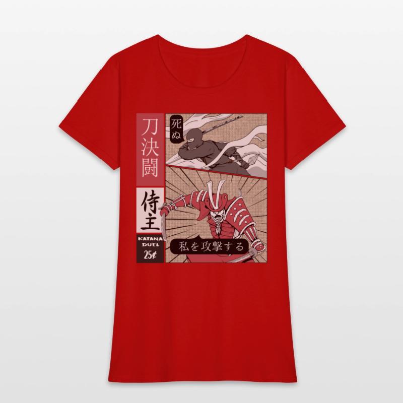 Samurai Vs shinobi Warrior Comic Strip style