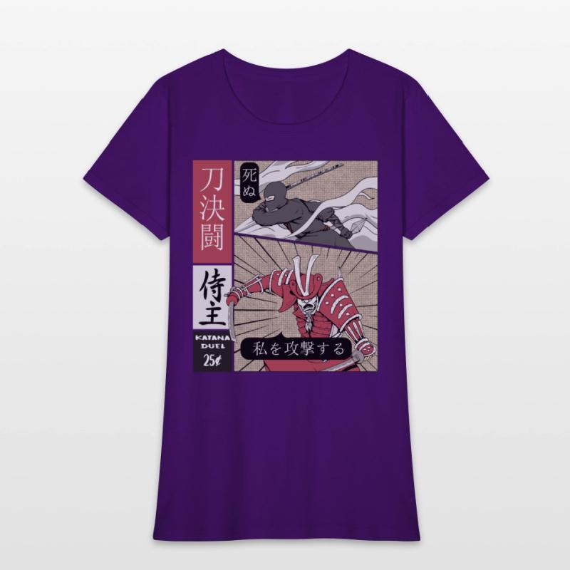 Samurai Vs shinobi Warrior Comic Strip style