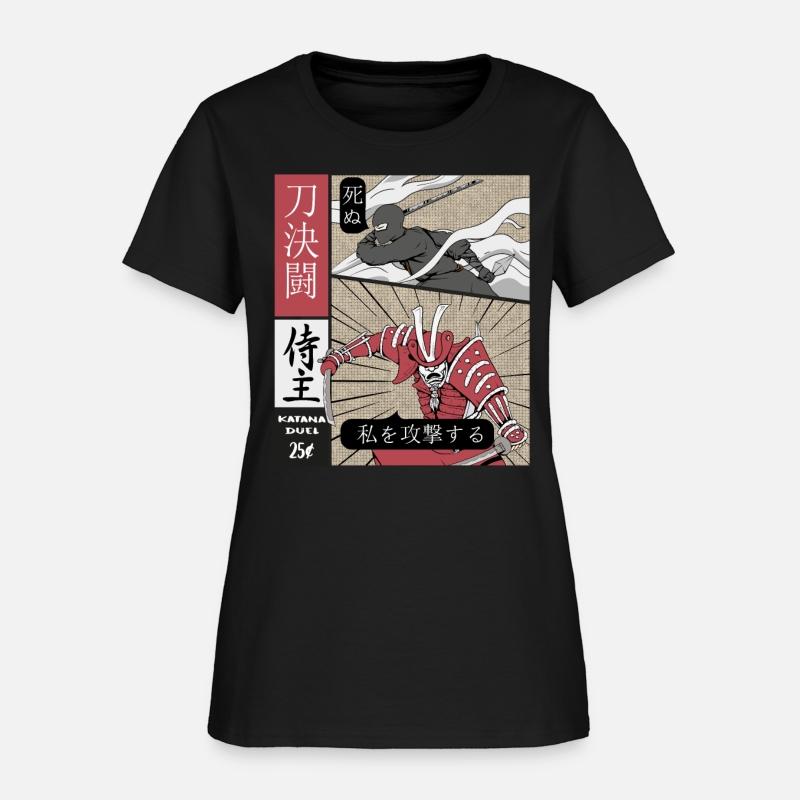 Samurai Vs shinobi Warrior Comic Strip style