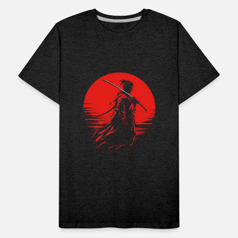 Samurai Warrior Under the Blood Moon