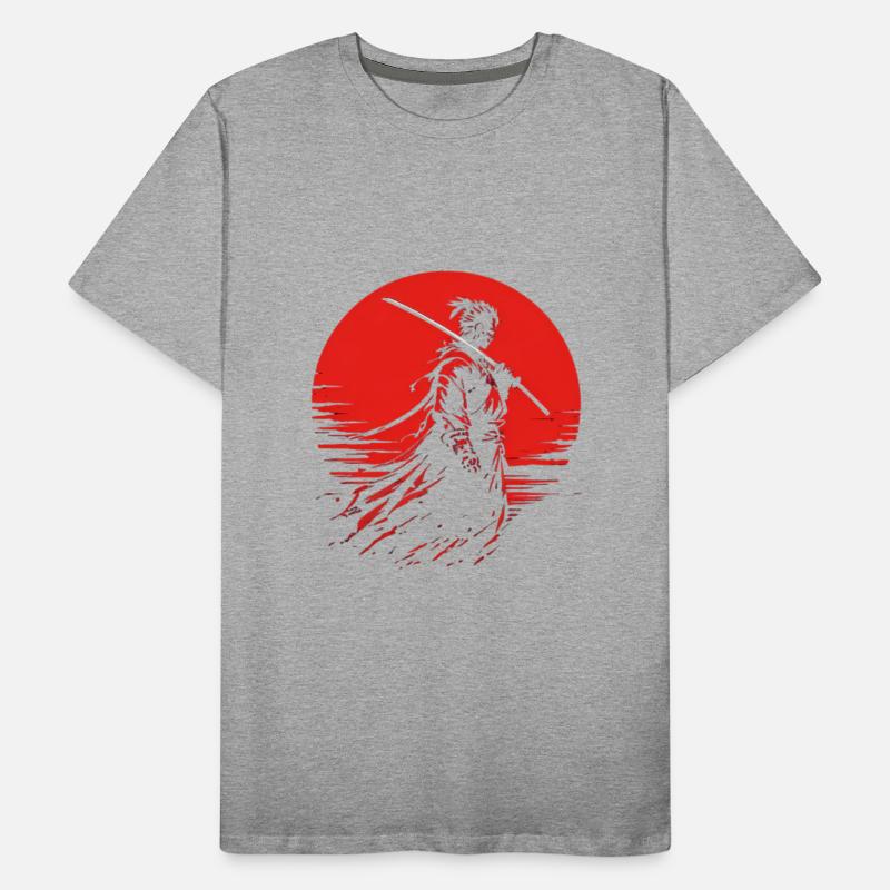 Samurai Warrior Under the Blood Moon