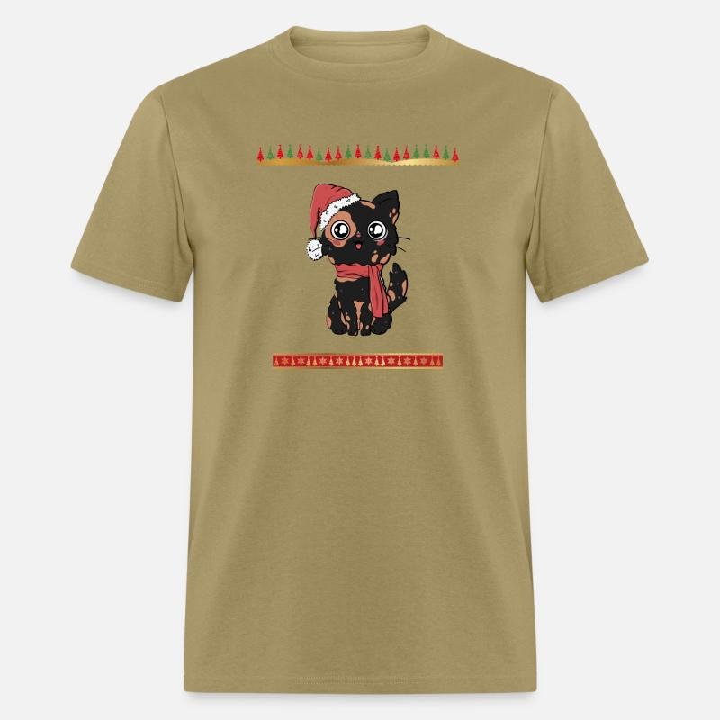 Santa Black Cat Tangled Up In Christmas Tree Light