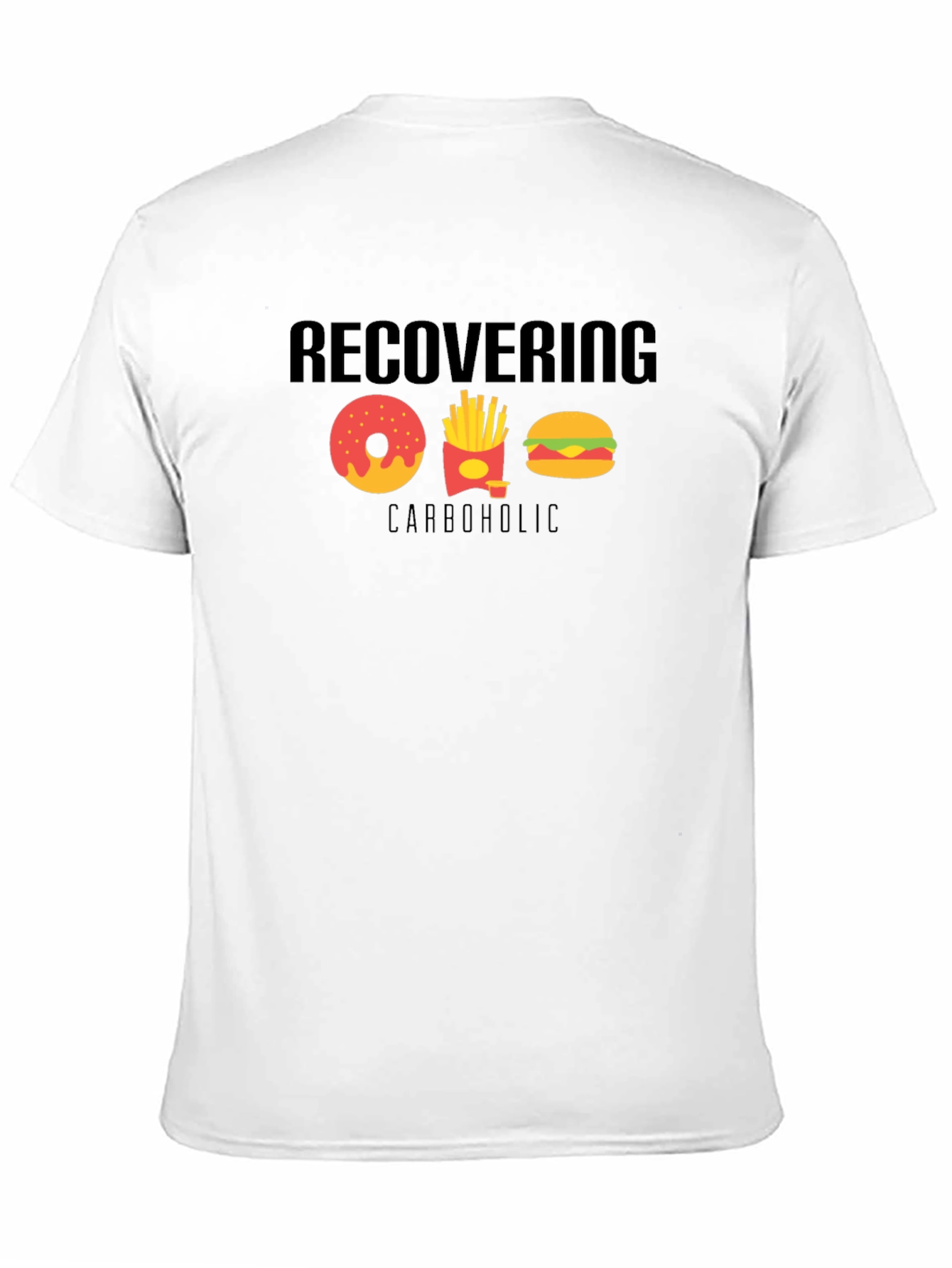 Recovering Carboholic Black T-Shirt