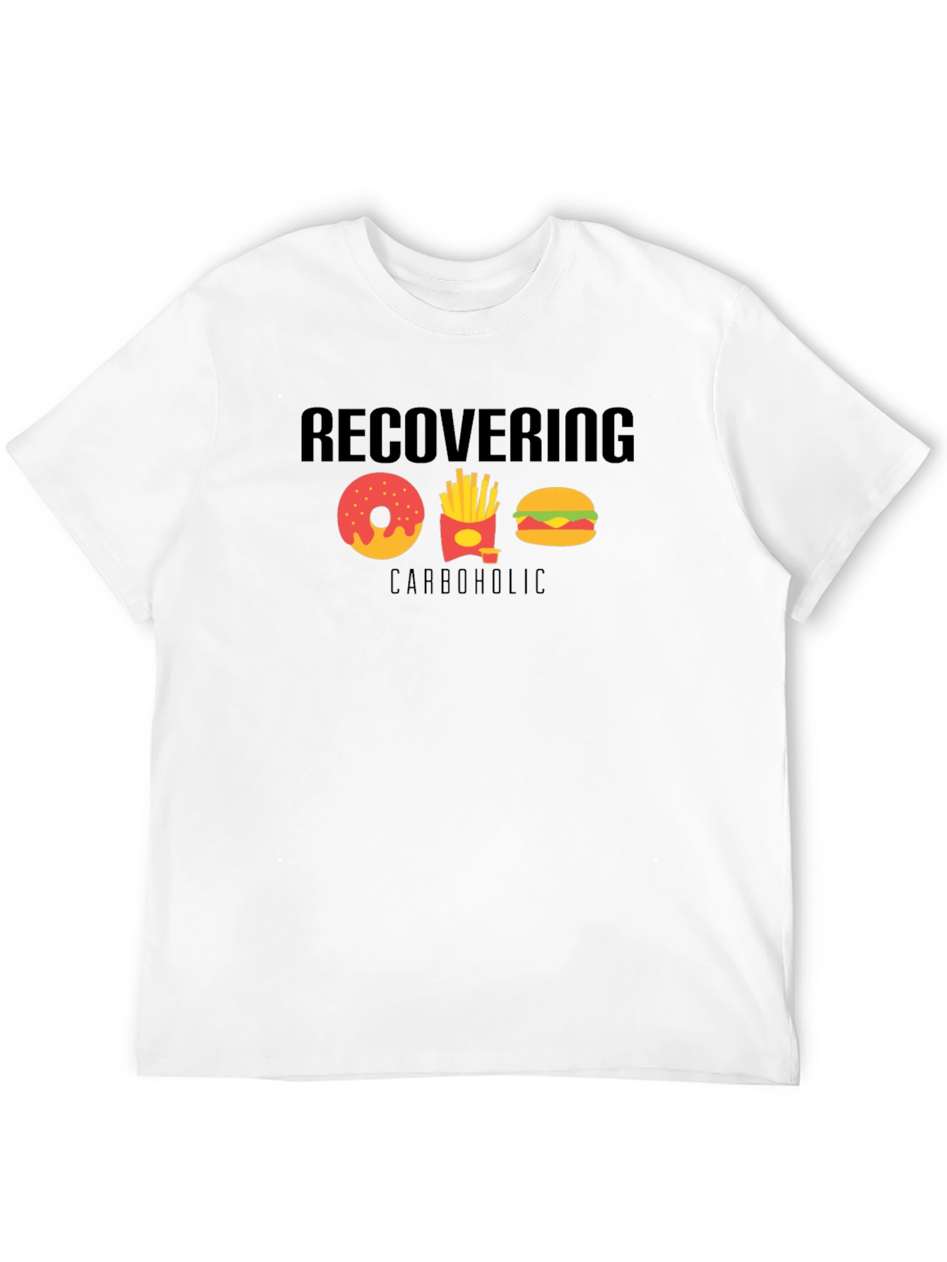 Recovering Carboholic Black T-Shirt