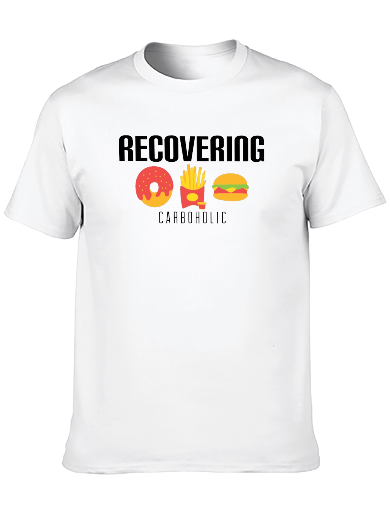 Recovering Carboholic Black T-Shirt