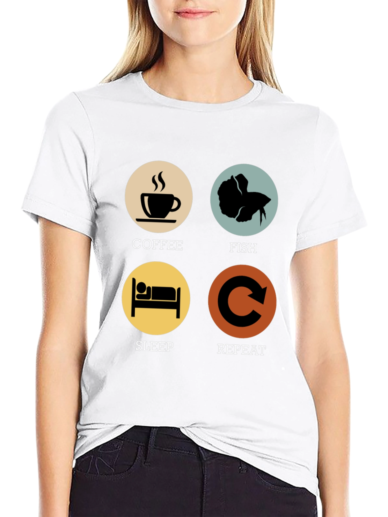 Coffee Fish Sleep Repeat T-Shirt