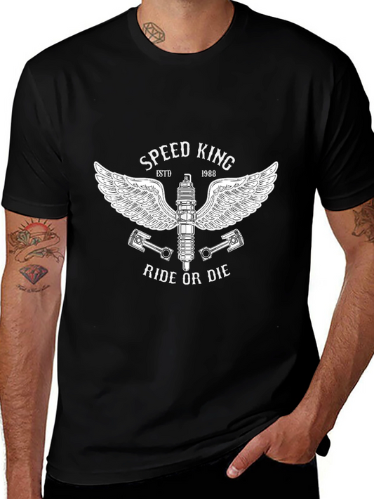 Speed King Ride or Die Graphic Tee - Black